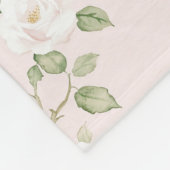 Blozend Witte Bloem Fleece Deken (Hoek)