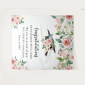 Blozend & Witte Bloemen Afstudeercongratulaties Wandkleed (Voorkant (horizontaal))