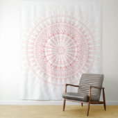 Blozend witte mandala wandkleed (In situ)