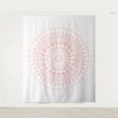 Blozend witte mandala wandkleed (Voorkant)