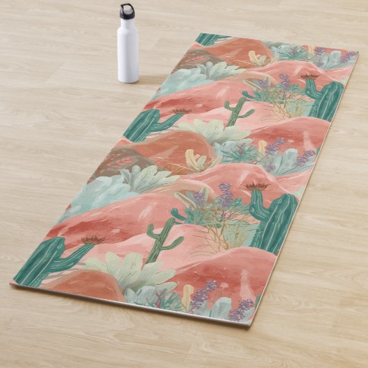 Blozend Woestijnbloei Waterverf Sereniteit Yogamat (In situ)