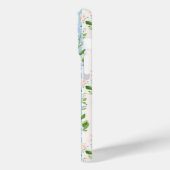 Blozende Blauwe Bloemenschildering Gestreepte Pers Case-Mate iPhone Case (Achterkant / Links)