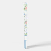 Blozende blauwe waterverf bloemige monogram Case-Mate iPhone case (Achterkant / Links)