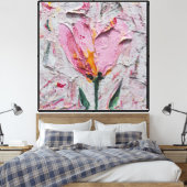 Blozende Bloem Abstracte Tulp Canvas Afdruk (Insitu (Slaapkamer))