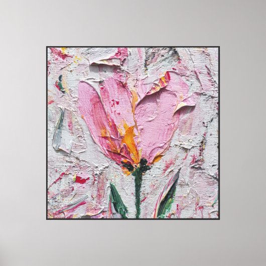 Blozende Bloem Abstracte Tulp Canvas Afdruk (Voorkant)