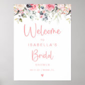 Blozende Bloem | Aquarel Welkom Teken Poster (Voorkant)