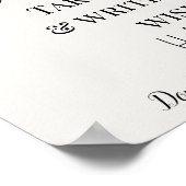 Blozende Bloem Bloesems Botanisch Trouwbord Poster (Hoek)