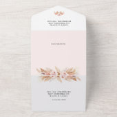 Blozende Bloem Boho Alles in Eén Trouw Uitnodiging (Buitenkant)