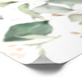 Blozende bloem bosdier Baby Shower Welkom  Poster (Hoek)