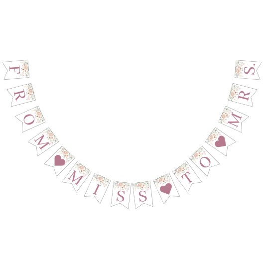 Blozende bloem bruiloftsbanner vlaggetjes (Alle)