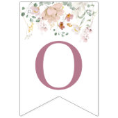 Blozende bloem bruiloftsbanner vlaggetjes (Derde vlag)