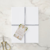 Blozende bloem gouden geometrische bruiloft cadeaulabel (Met Touw)