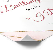 Blozende bloem gouden lijst eucalyptus aftelbordje poster (Hoek)