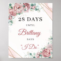 Blozende bloem gouden lijst eucalyptus countdown b