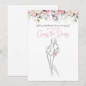 Blozende Bloem Guess De Jurk Bruidsfeest Spel Kaart (Voorkant / Achterkant)