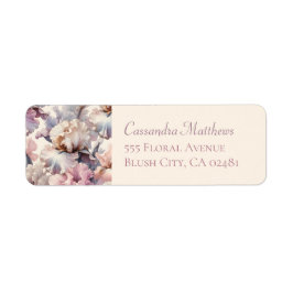 Blozende bloem klassiek elegant retouradreslabel etiket