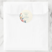 Blozende Bloem Klassieke Ronde Sticker (Tas)