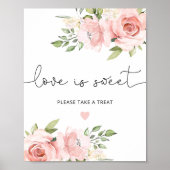 Blozende bloem Love is sweet Poster (Voorkant)