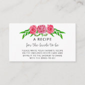 Blozende bloem recept voor de aanstaande bruid  informatiekaartje (Voorkant)