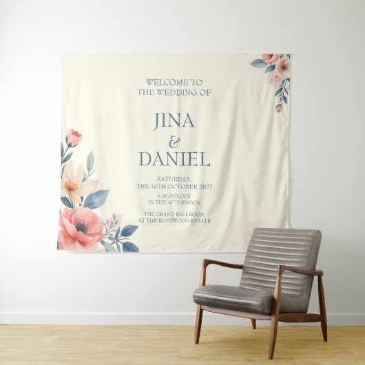 Blozende Bloem Wandkleed (In Situ (horizontaal))