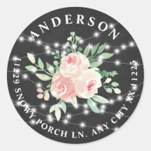 Blozende bloemboeket snoerlichten retouradres