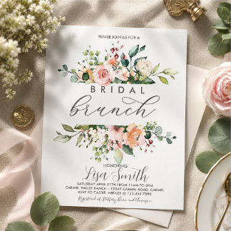Blozende bloemen bruidsdouche kaart