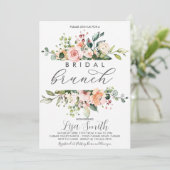 Blozende bloemen bruidsdouche kaart (Staand voorkant)