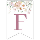 Blozende bloemen bruiloft feest banner (Eerste vlag)