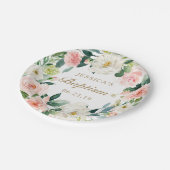 Blozende bloemen doop papieren bord (Gekanteld)