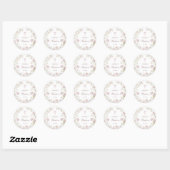 Blozende Bloemen Doop Ronde Sticker (Vel)