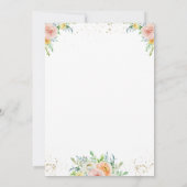 Blozende bloemen elopement-ontvangstuitnodiging kaart (Achterkant)