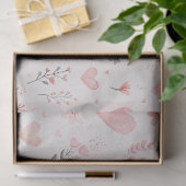 Blozende bloemen hartpatroon tissuepapier (Geschenk)