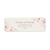 Blozende Bloemen Huwelijk Retouradres Sticker (Voorkant)