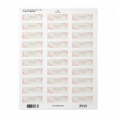 Blozende Bloemen Huwelijk Retouradres Sticker (Full Sheet)