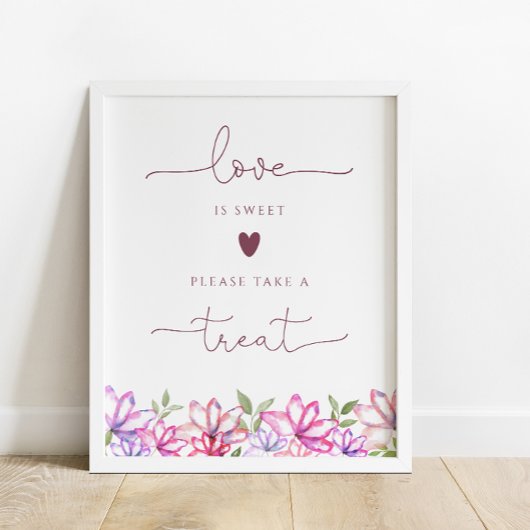 Blozende Bloemen Liefde is een Zoete Behandeling B Poster