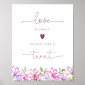 Blozende Bloemen Liefde is een Zoete Traktatie Bor Poster (Voorkant)