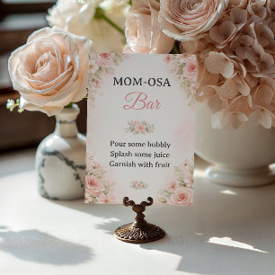 Blozende bloemen Moeder-Osa Bar bordje baby shower Poster