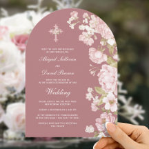Blozende Bloemen op Stof Roze Boog Religieuze Trou