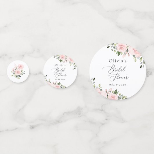 Blozende Bloemen, Roze Bloemen, Boho, Bruidsfeest Confetti (Achterkanten)