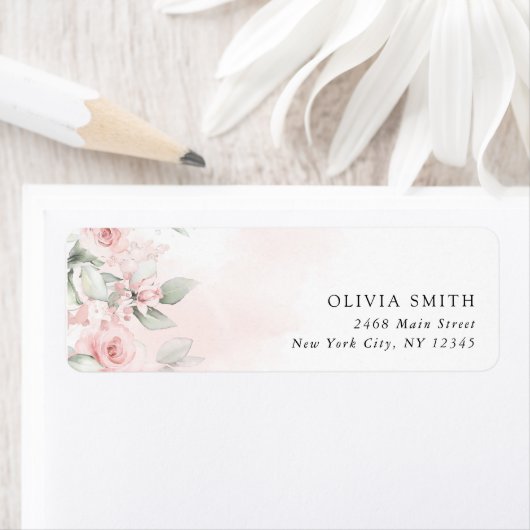 Blozende Bloemen, Roze Bloemen, Boho, Bruiloftsfee Etiket (Insitu)