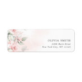 Blozende Bloemen, Roze Bloemen, Boho, Bruiloftsfee Etiket (Voorkant)