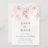 Blozende Bloemen, Roze Bloemen, Boho, Trouwen Save The Date (Voorkant)