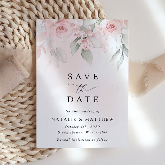 Blozende Bloemen, Roze Bloemen, Boho, Trouwen Save The Date