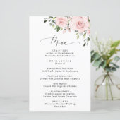 Blozende Bloemen, Roze Bloemen, Bruids Shower Menu (Staand voorkant)