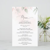 Blozende Bloemen, Roze Bloemen, Bruids Shower Menu (Staand voorkant)