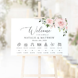 Blozende Bloemen, Roze Bloemen, Trouwtijdlijn Poster