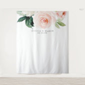 Blozende Bloemen Trouw Achtergrond Fotocabine Wandkleed (Voorkant)