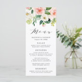 Blozende Bloemen | Trouw Menu Kaart (Staand voorkant)