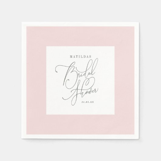 Blozende bloemen waterverf Bruidsdouche Servet (Voorkant)