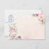 Blozende Bloemengezellige Theepartij Bruidsborrel  RSVP Kaartje (Achterkant)